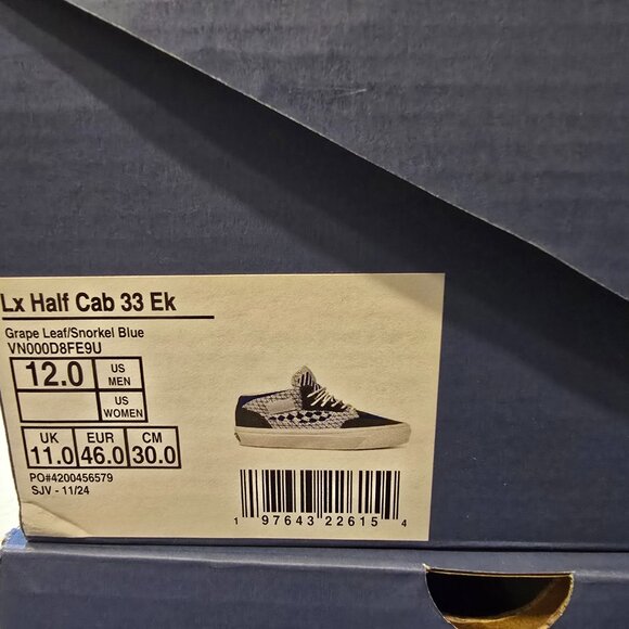 Vans LX Half Cab 33 EK Grape Leaf / Snorkel Blue Mens 12 VN000D8FE9U RARE NEW - Picture 12 of 15